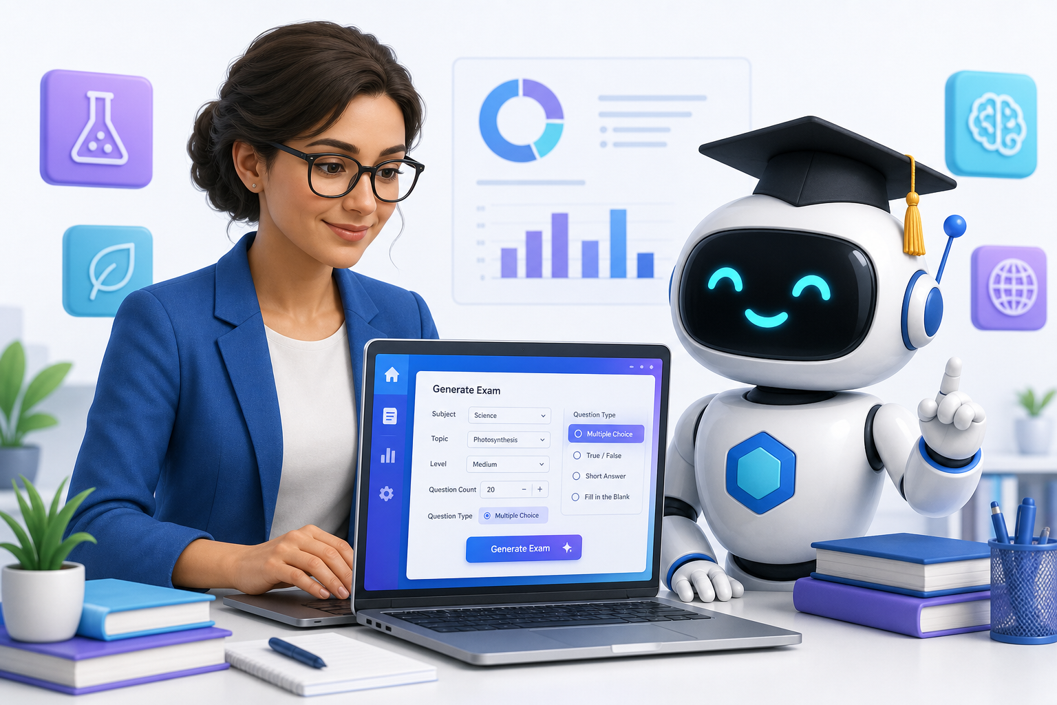 Generador de exámenes inteligente con EClassOne