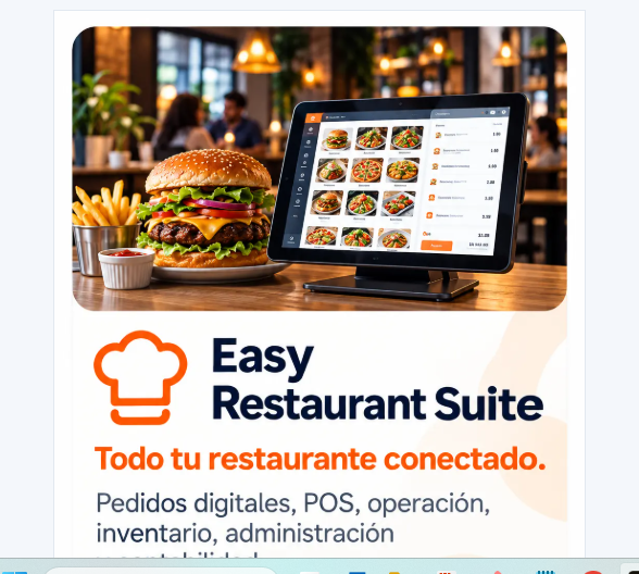 Easy Restaurant Suite: pedidos digitales, punto de venta, operación, inventario y administración conectados